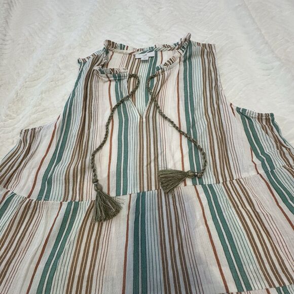 J Jill Womens Stripped Tank Top Blouse Small - Picture 2 of 5